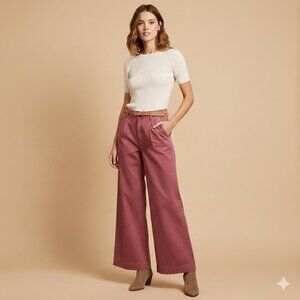 NWT a.n.a. High Rise Wide Leg Pants – Hawthorne Rose – Size 6